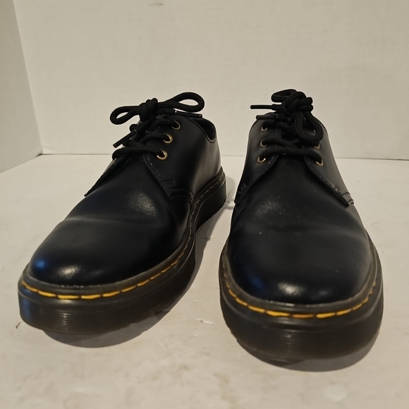 Dr Martens Zavala Lo Womens Size 8 Mens Sz 7 Black Leather Oxford Shoes - Picture 2 of 8
